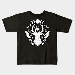 White Mysthical Deer Kids T-Shirt